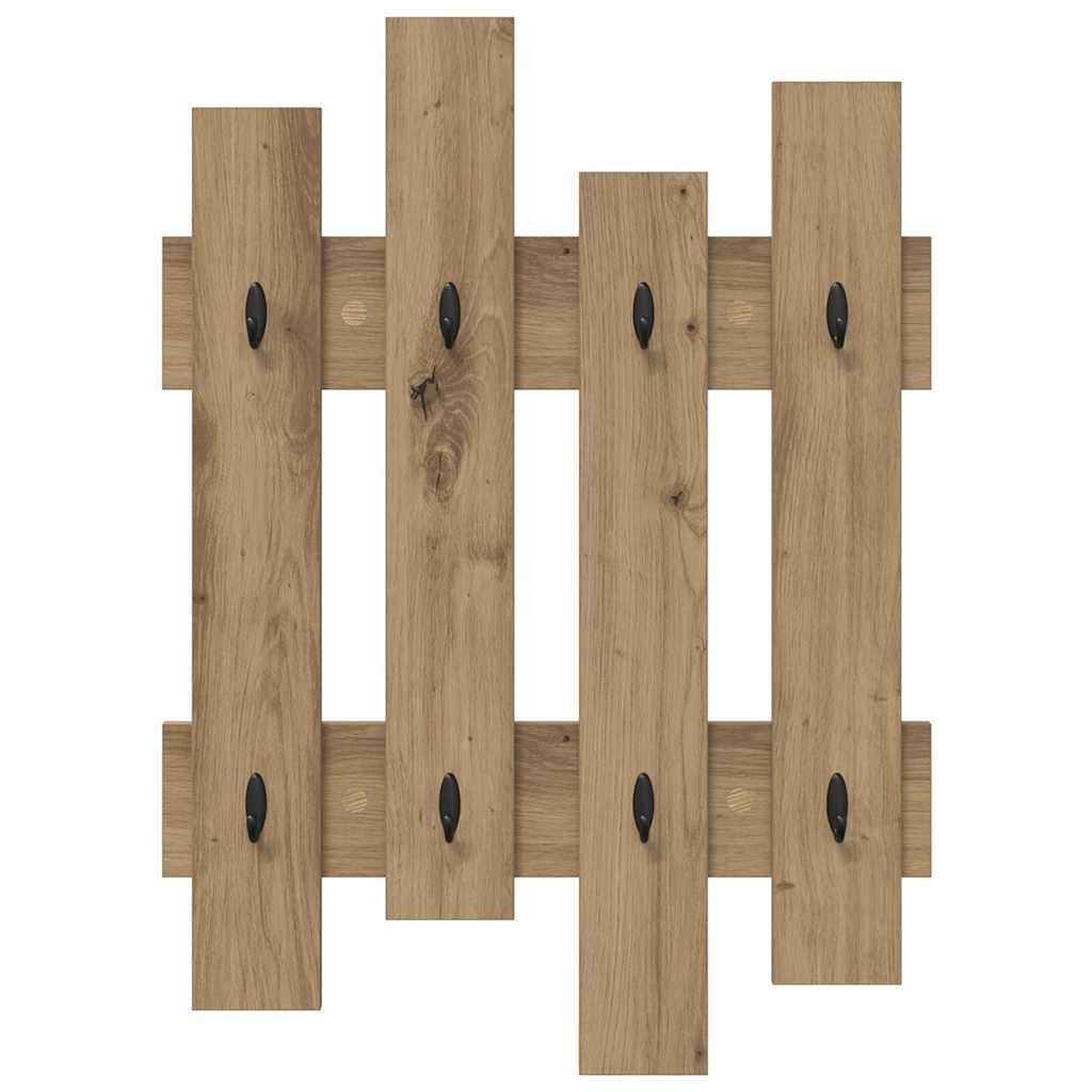 Appendiabiti a muro Rovere artigianale 60 x 3 x 82 cm | homemem39
