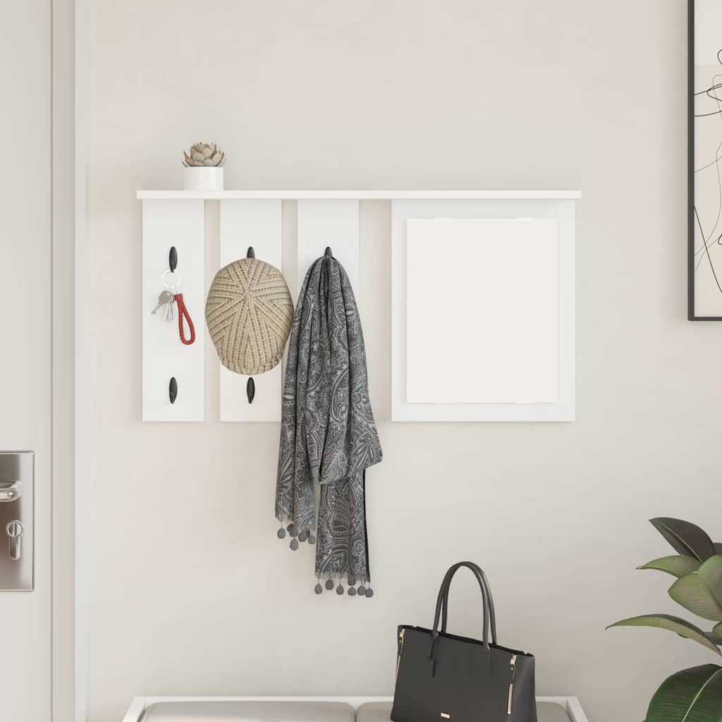 Appendiabiti a muro Bianco 85 x 10 x 45 cm Legno multistrato | homemem39