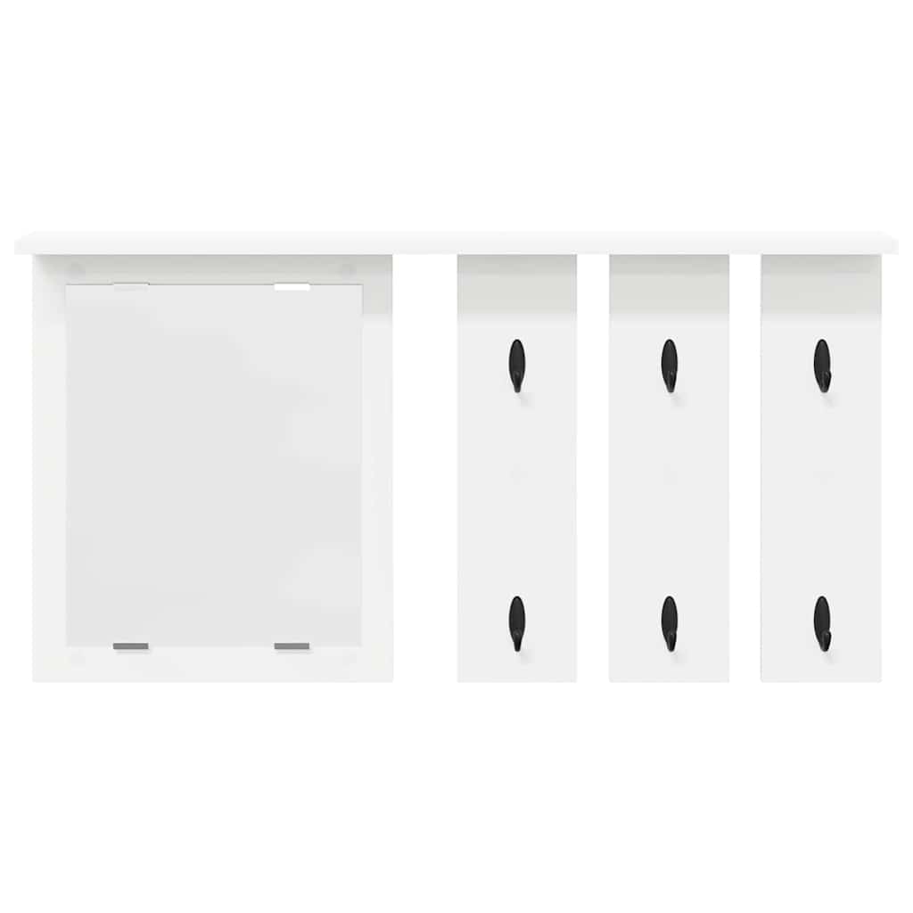 Appendiabiti a muro Bianco 85 x 10 x 45 cm Legno multistrato | homemem39