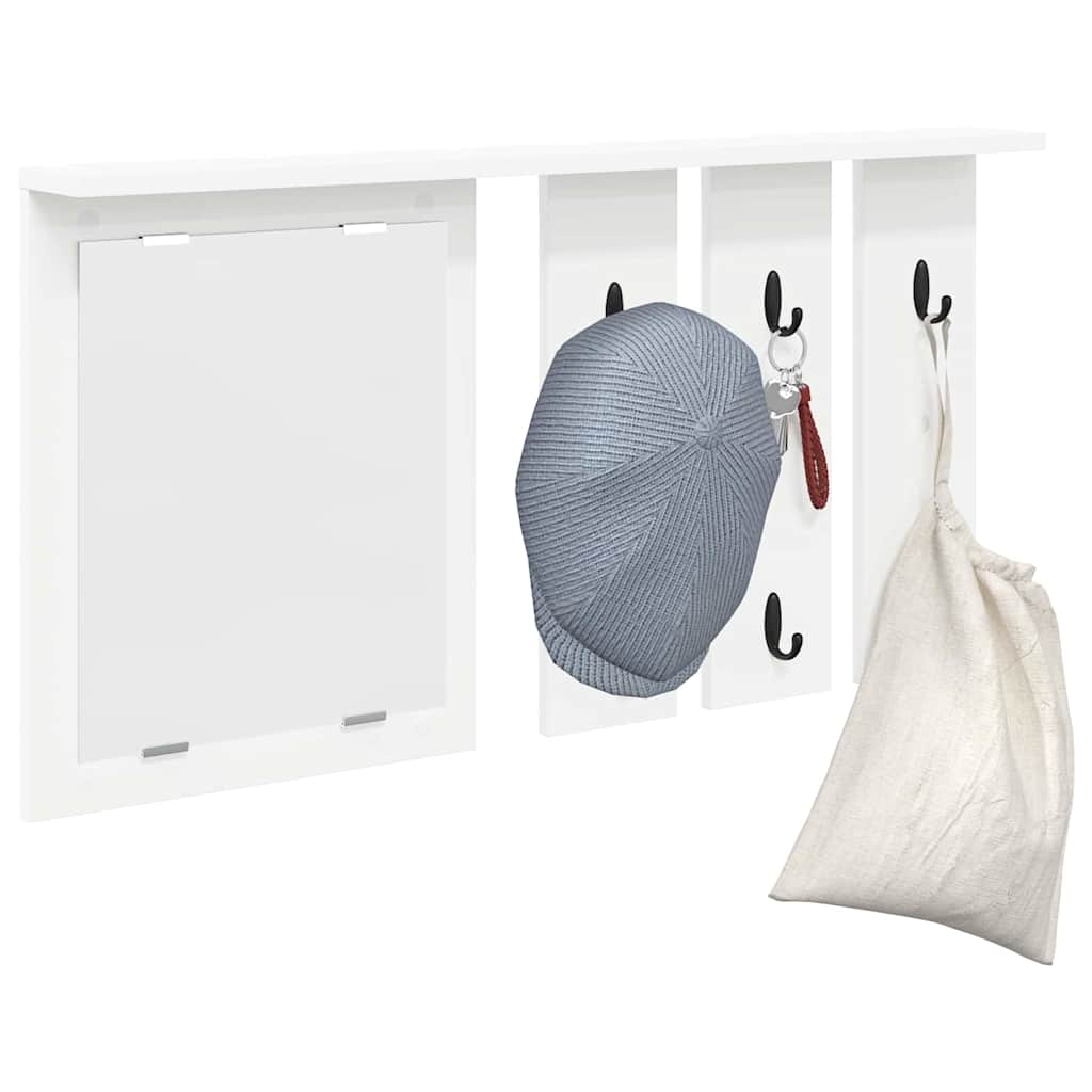 Appendiabiti a muro Bianco 85 x 10 x 45 cm Legno multistrato | homemem39