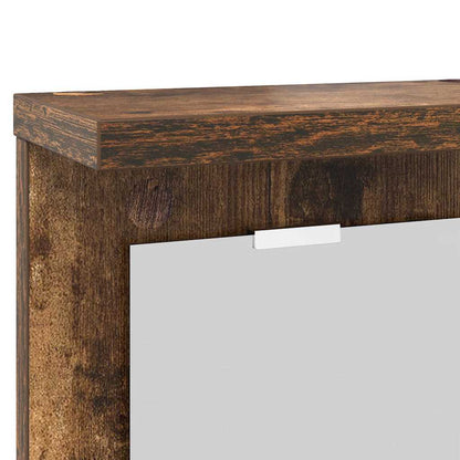 Appendiabiti a muro con lo scaffale Rovere fumo 85 x 10 x 45 cm | homemem39