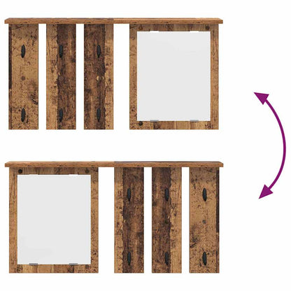 Appendiabiti a muro con specchio Legno vecchio 85 x 10 x 45 cm | homemem39