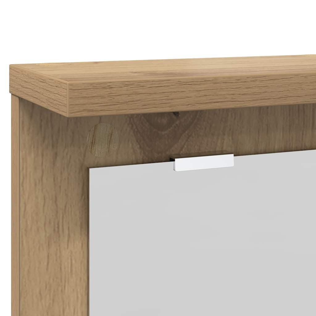Appendiabiti a muro rovere artigianale 85 x 10 x 45 cm | homemem39