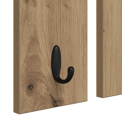 Appendiabiti a muro rovere artigianale 85 x 10 x 45 cm | homemem39