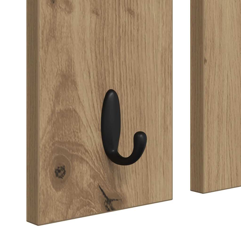 Appendiabiti a muro rovere artigianale 85 x 10 x 45 cm
