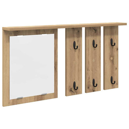 Appendiabiti a muro rovere artigianale 85 x 10 x 45 cm