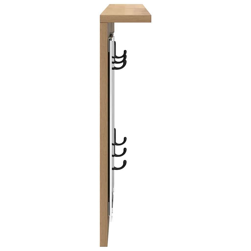 Appendiabiti a muro rovere artigianale 85 x 10 x 45 cm | homemem39