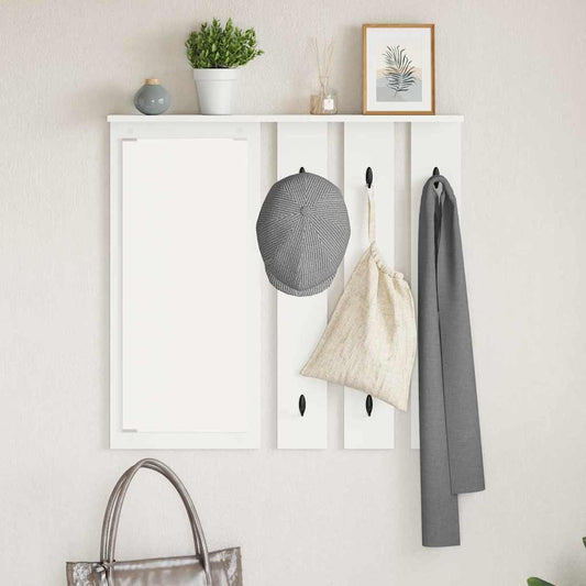 Appendiabiti a muro Bianco 84 x 10 x 80 cm Legno multistrato