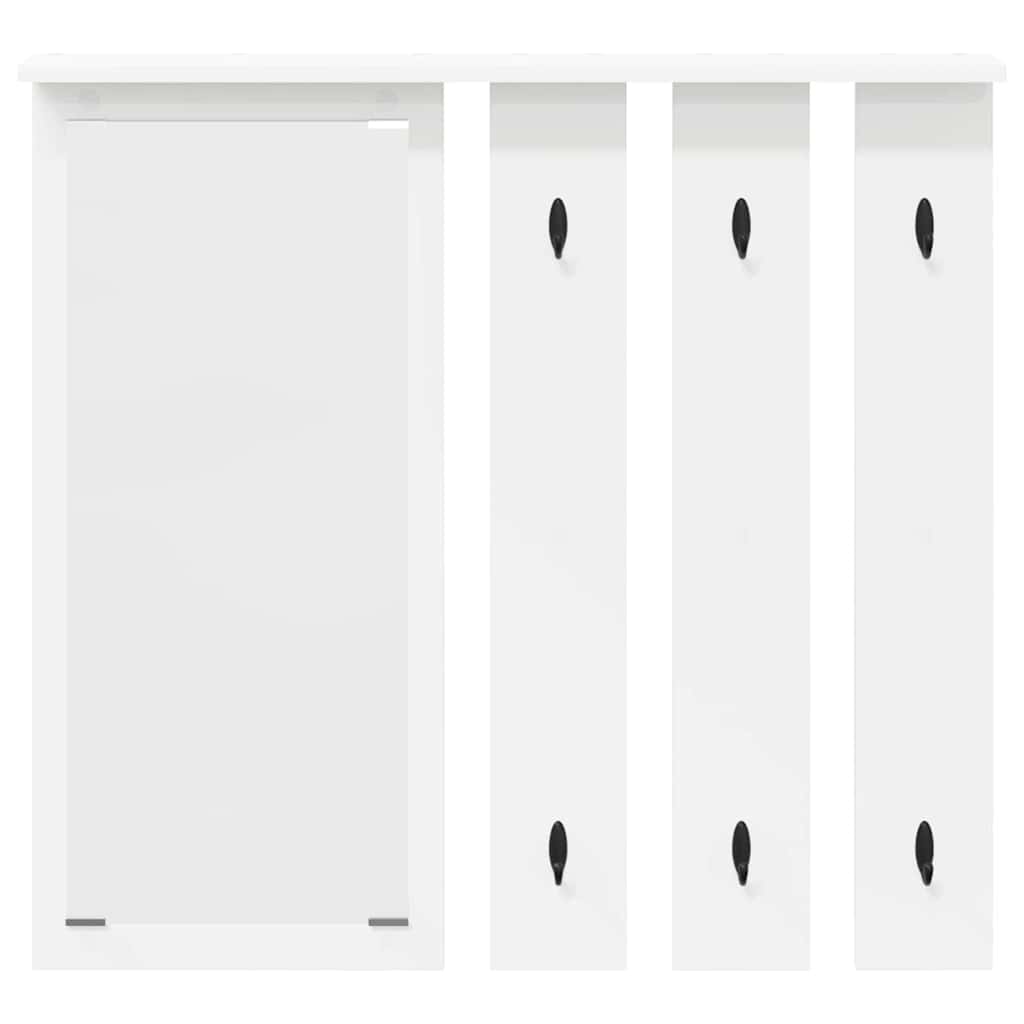Appendiabiti a muro Bianco 84 x 10 x 80 cm Legno multistrato | homemem39