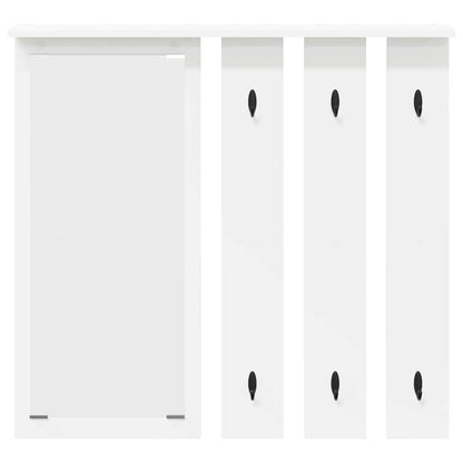 Appendiabiti a muro Bianco 84 x 10 x 80 cm Legno multistrato | homemem39