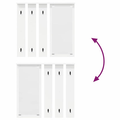 Appendiabiti a muro Bianco 84 x 10 x 80 cm Legno multistrato | homemem39