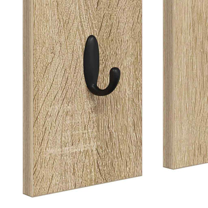 Appendiabiti a muro con specchio rovere sonoma 84 x 10 x 80 cm
