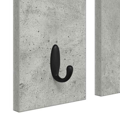 Appendiabiti a muro con specchio Grigio cemento 84 x 10 x 80 cm