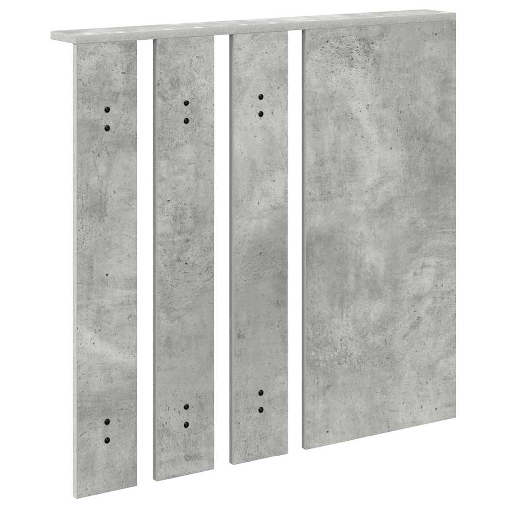 Appendiabiti a muro con specchio Grigio cemento 84 x 10 x 80 cm