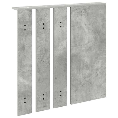 Appendiabiti a muro con specchio Grigio cemento 84 x 10 x 80 cm