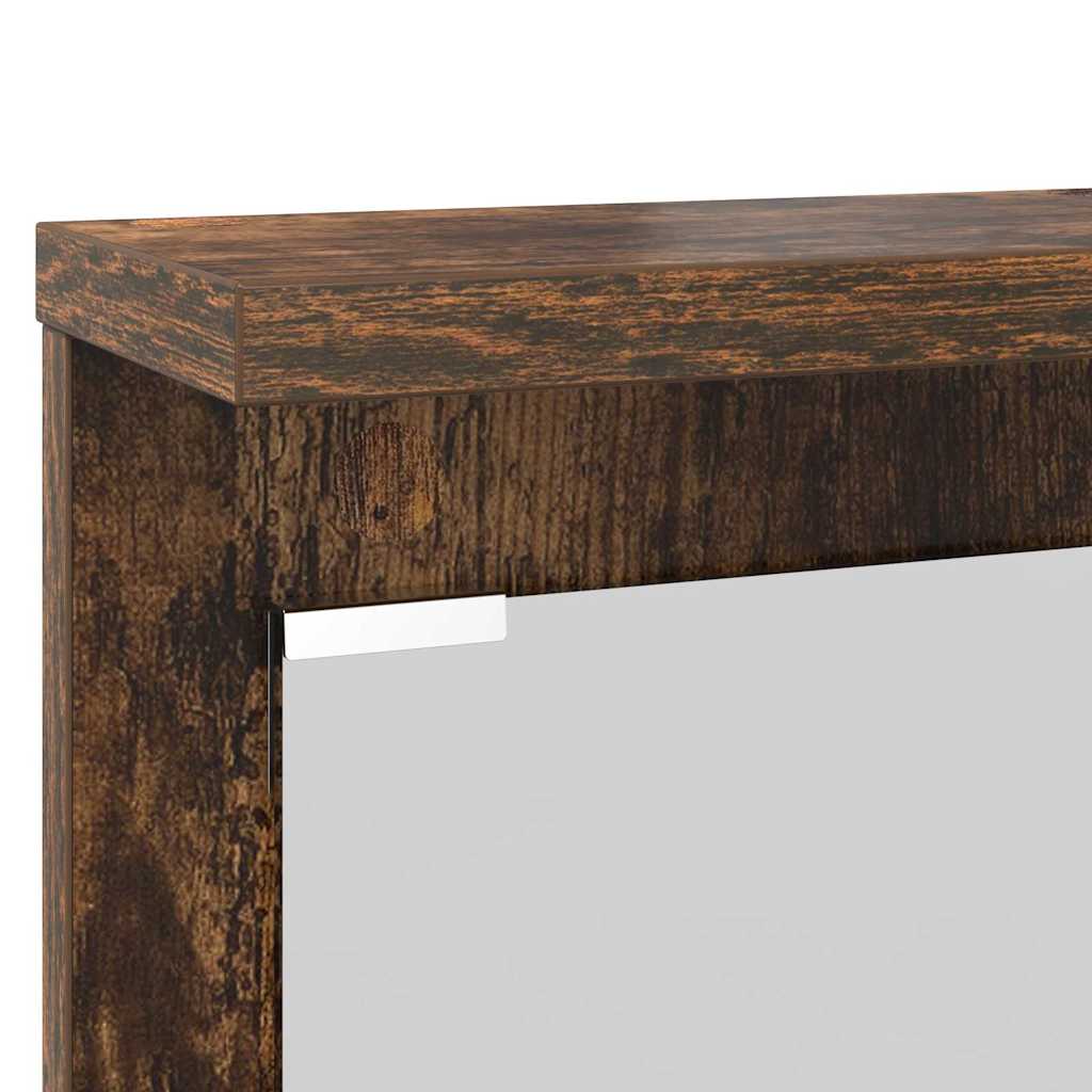Appendiabiti a muro con lo scaffale Rovere fumo 84 x 10 x 80 cm | homemem39