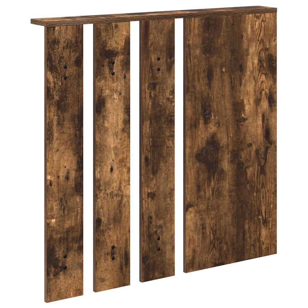 Appendiabiti a muro con lo scaffale Rovere fumo 84 x 10 x 80 cm | homemem39