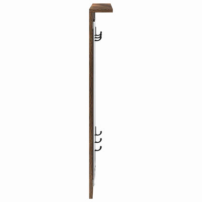 Appendiabiti a muro con lo scaffale Rovere fumo 84 x 10 x 80 cm | homemem39