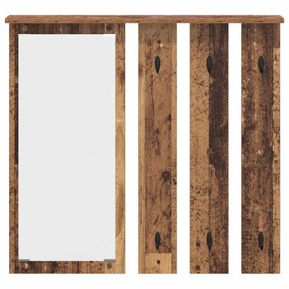 Appendiabiti a muro con specchio Legno vecchio 84 x 10 x 80 cm | homemem39