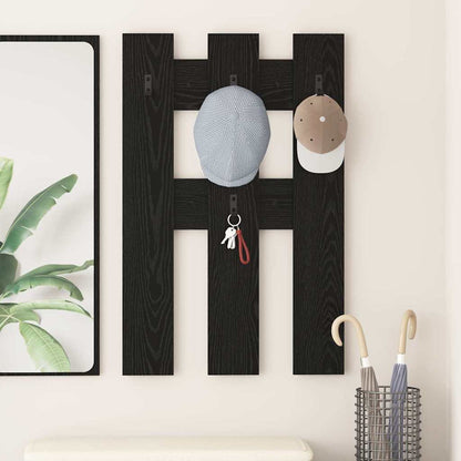Appendiabiti a muro Rovere Nero 65 x 3 x 100 cm