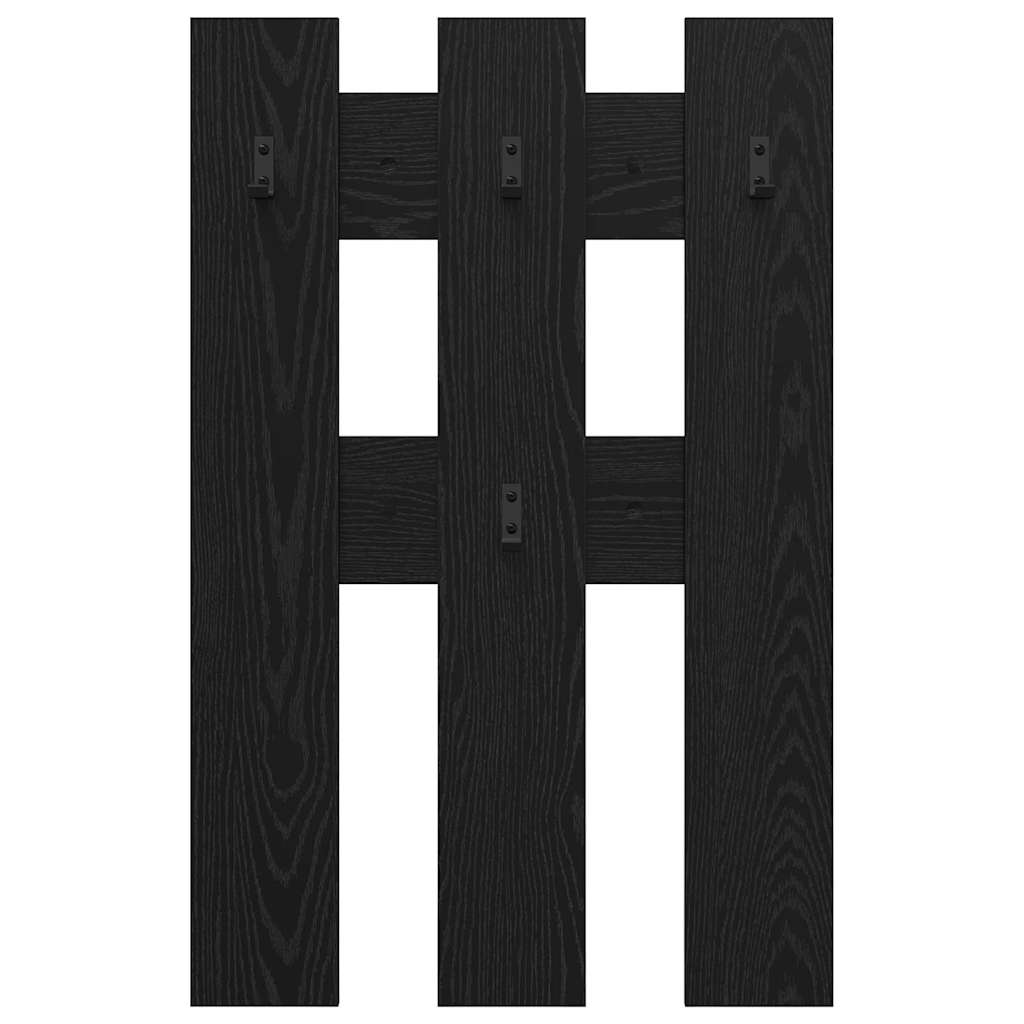 Appendiabiti a muro Rovere Nero 65 x 3 x 100 cm