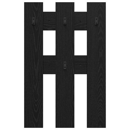 Appendiabiti a muro Rovere Nero 65 x 3 x 100 cm