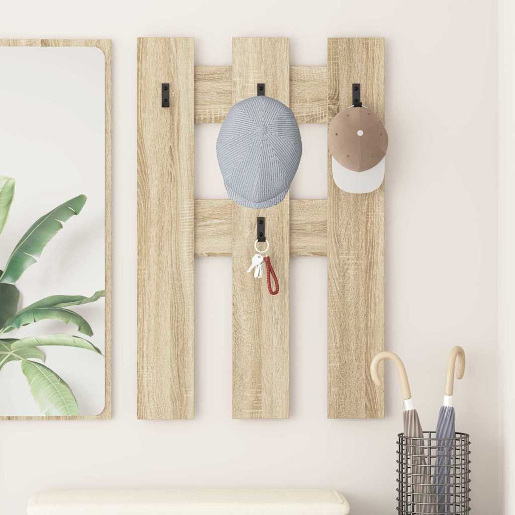 Appendiabiti a muro Rovere Sonoma 65 x 3 x 100 cm | homemem39