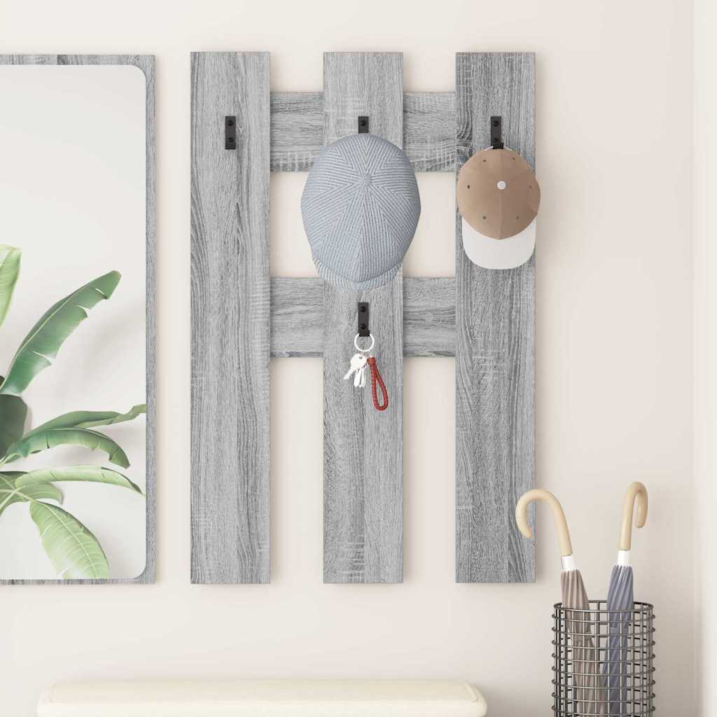 Appendiabiti a muro Grigio Sonoma 65 x 3 x 100 cm