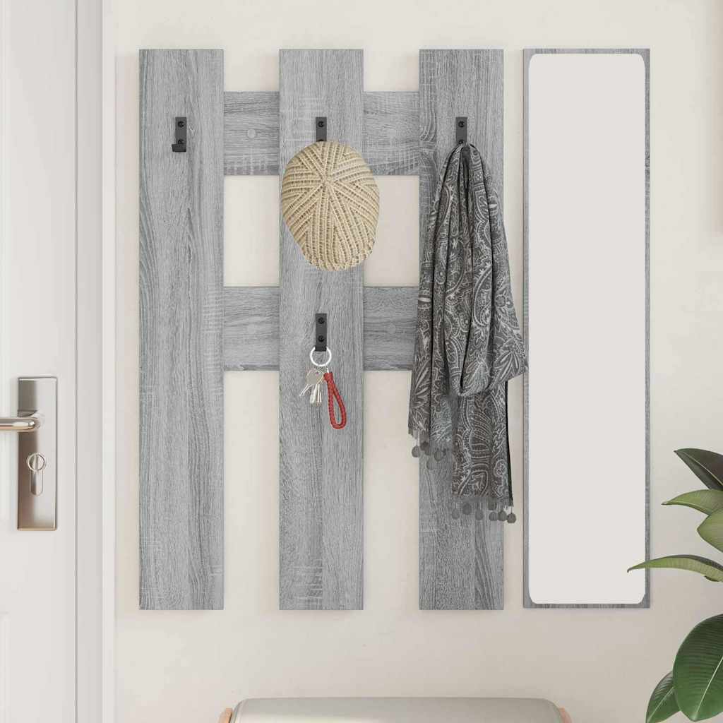 Appendiabiti a muro Grigio Sonoma 65 x 3 x 100 cm | homemem39