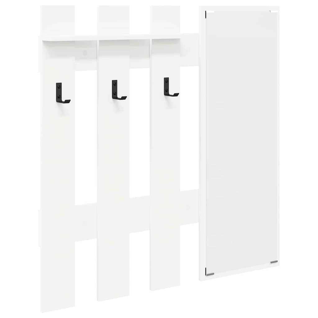 Appendiabiti a muro Bianco 100 x 10 x 100 cm Legno multistrato