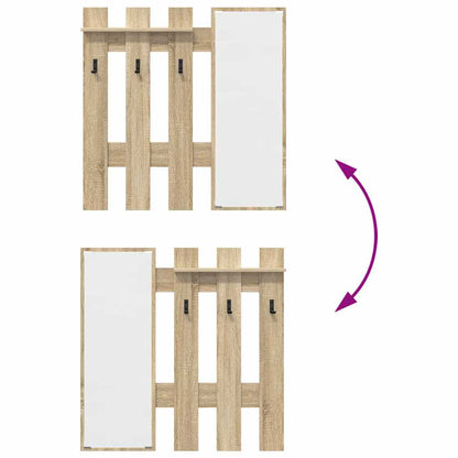 Appendiabiti a muro Rovere Sonoma 100 x 10 x 100 cm