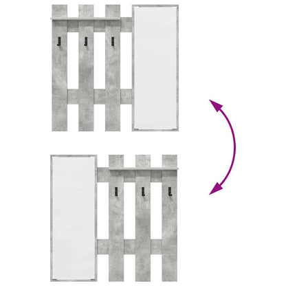 Appendiabiti a muro Grigio cemento 100 x 10 x 100 cm | homemem39