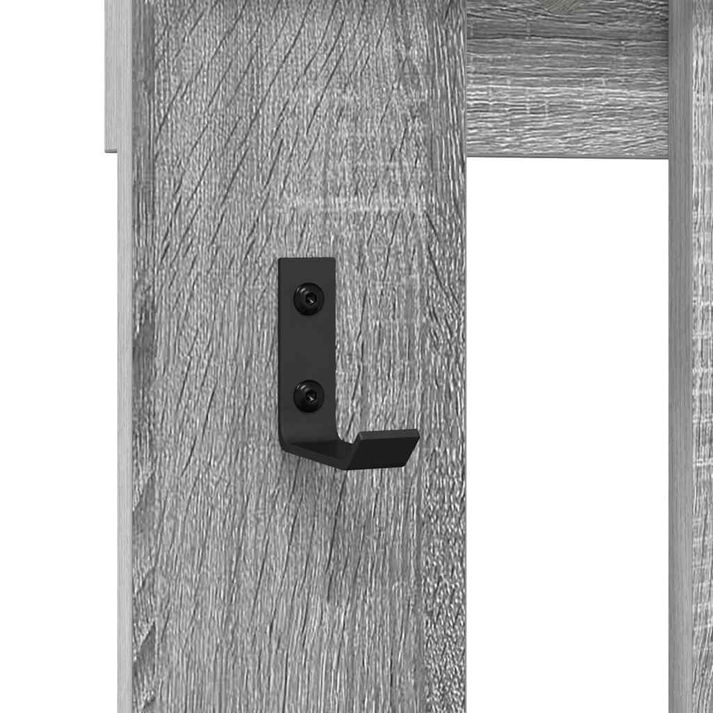 Appendiabiti a muro Grigio Sonoma 100 x 10 x 100 cm