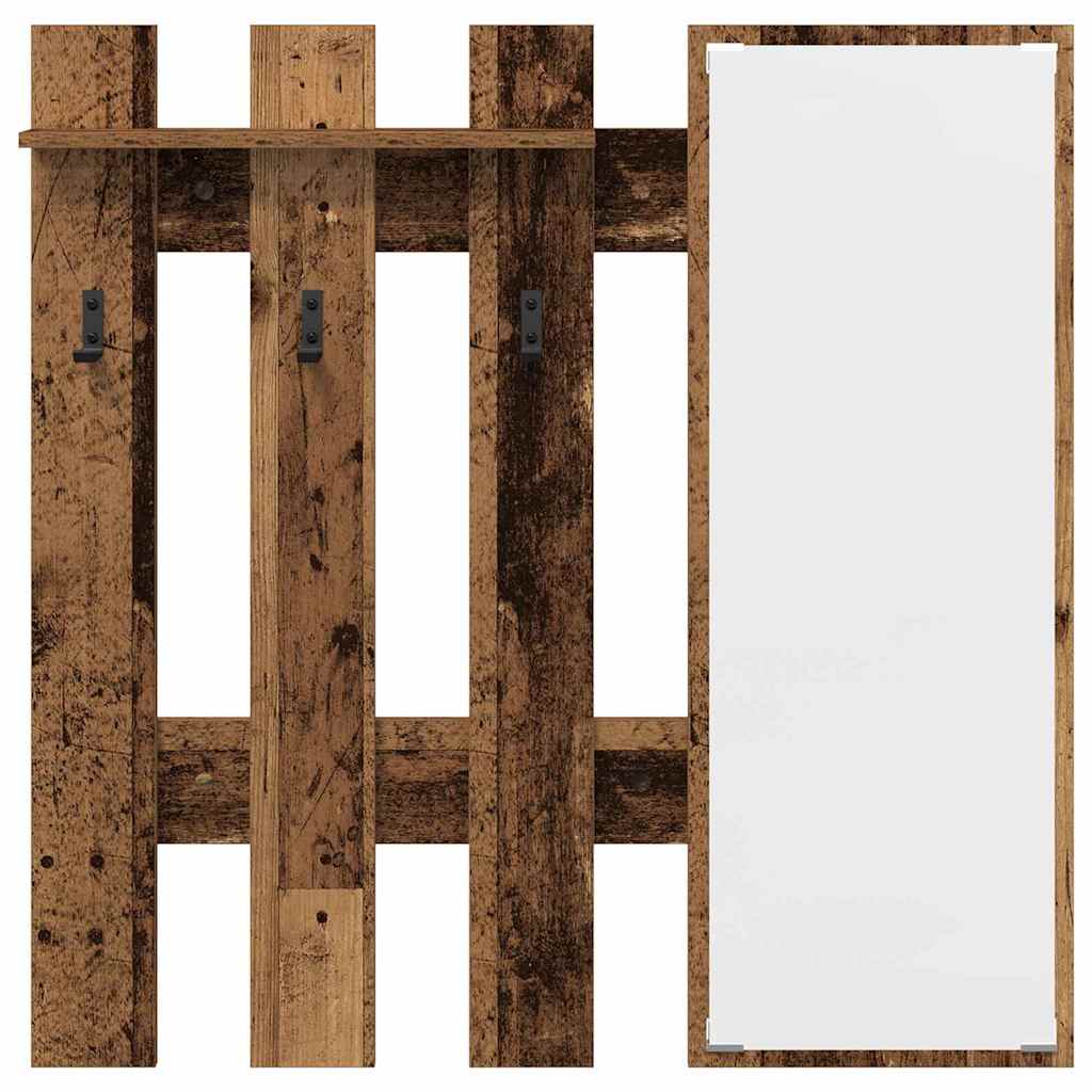 Appendiabiti a muro Legno vecchio 100 x 10 x 100 cm