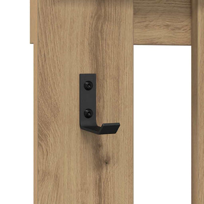 Appendiabiti a muro Rovere artigianale 100 x 10 x 100 cm