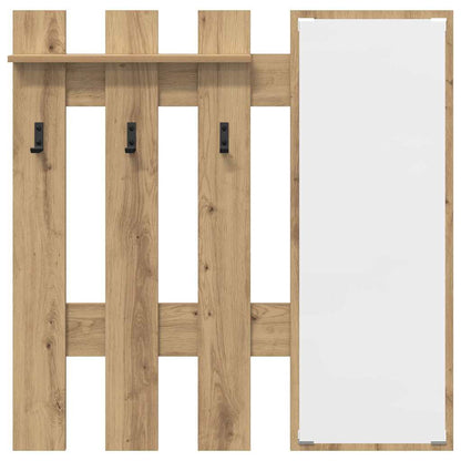Appendiabiti a muro Rovere artigianale 100 x 10 x 100 cm