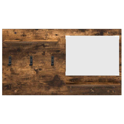 Appendiabiti a muro con lo scaffale Rovere fumé 90 x 10 x 50 cm