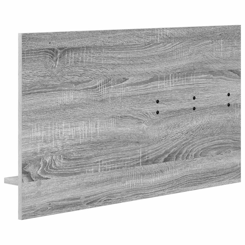 Appendiabiti a muro con specchio Grigio Sonoma 90 x 10 x 50 cm