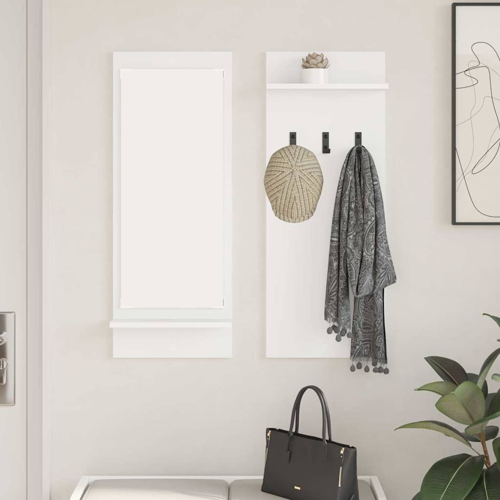 Appendiabiti a muro Bianco 70 x 10 x 90 cm Legno multistrato