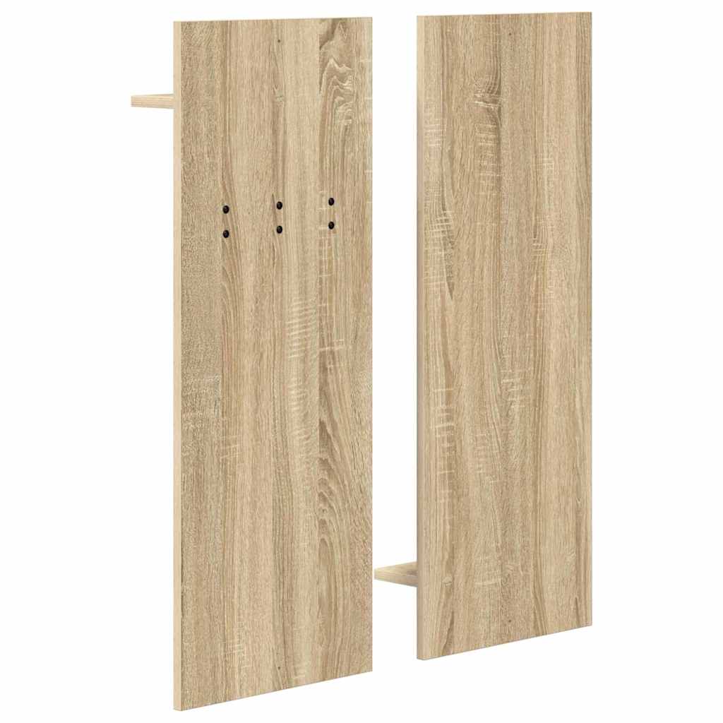 Appendiabiti a muro con specchio Rovere Sonoma 70 x 10 x 90 cm