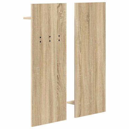 Appendiabiti a muro con specchio Rovere Sonoma 70 x 10 x 90 cm