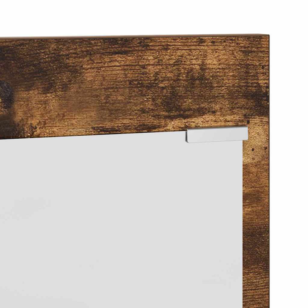 Appendiabiti a muro con lo scaffale Rovere fumé 70 x 10 x 90 cm