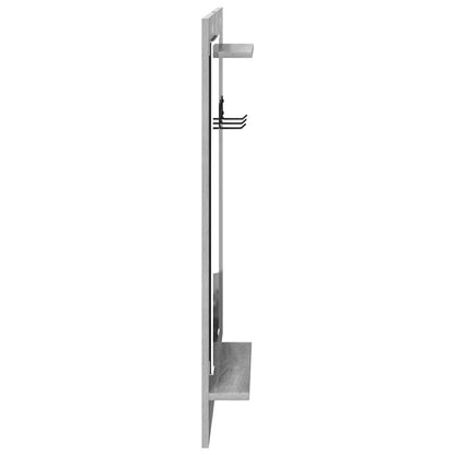 Appendiabiti a muro con specchio Grigio Sonoma 70 x 10 x 90 cm | homemem39