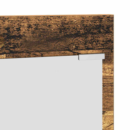 Appendiabiti a muro con specchio Legno vecchio 70 x 10 x 90 cm