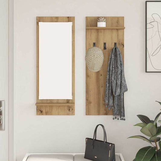 Appendiabiti a muro Rovere artigianale 70 x 10 x 90 cm | homemem39