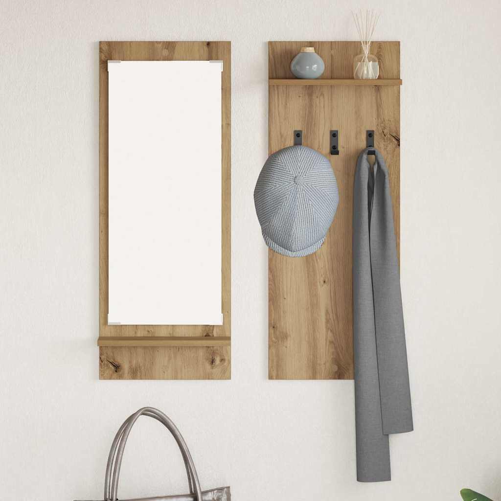 Appendiabiti a muro Rovere artigianale 70 x 10 x 90 cm | homemem39