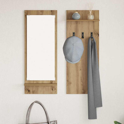 Appendiabiti a muro Rovere artigianale 70 x 10 x 90 cm | homemem39