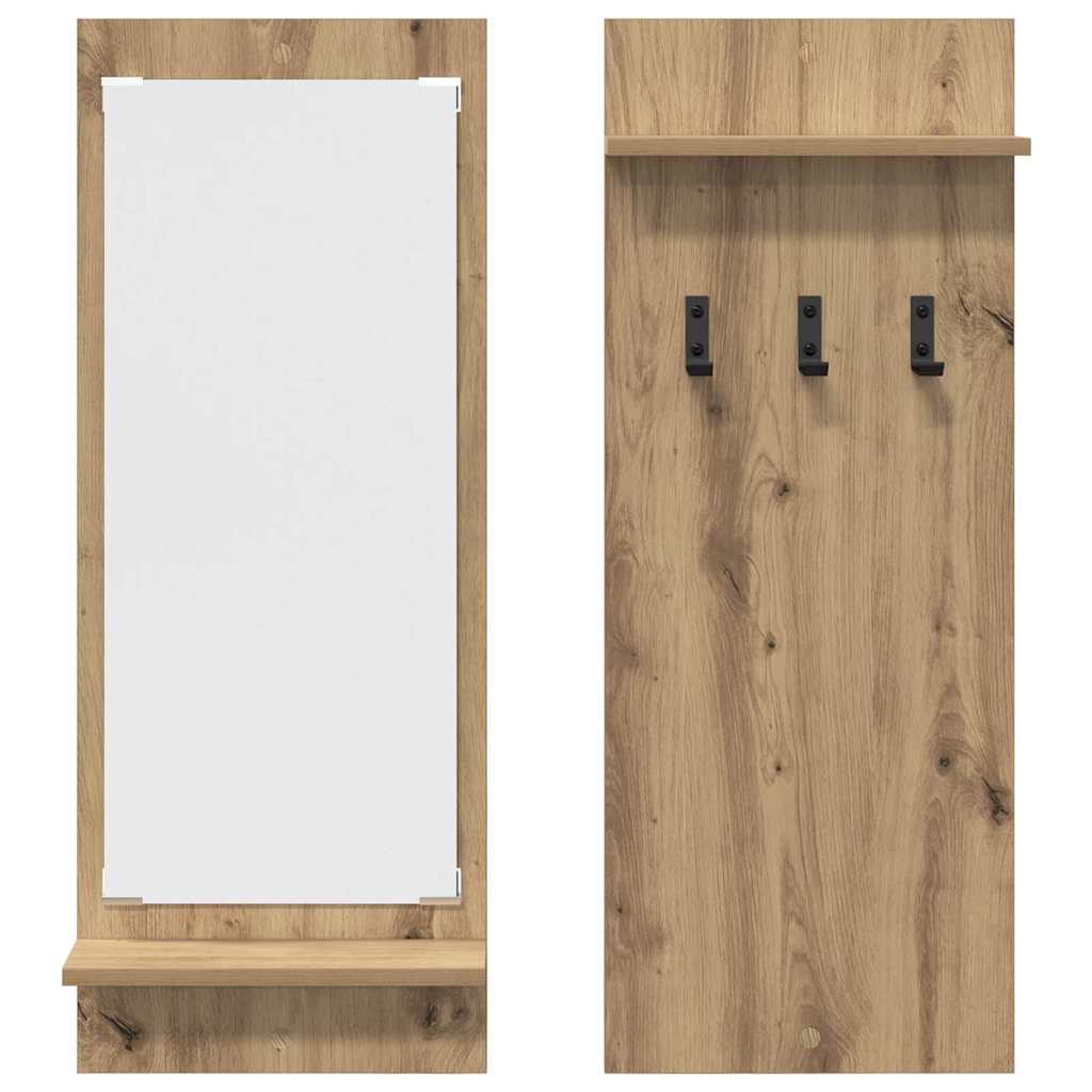Appendiabiti a muro Rovere artigianale 70 x 10 x 90 cm
