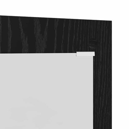 Appendiabiti a muro con specchio Rovere Nero 96 x 1,5 x 90 cm