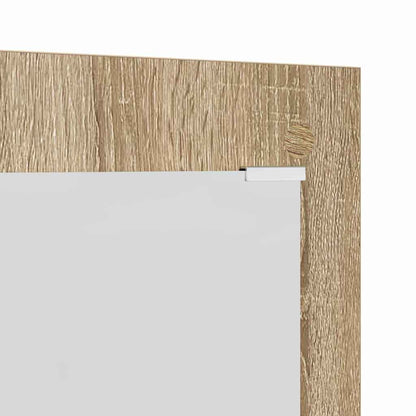 Appendiabiti a muro con specchio Rovere Sonoma 96 x 1,5 x 90 cm